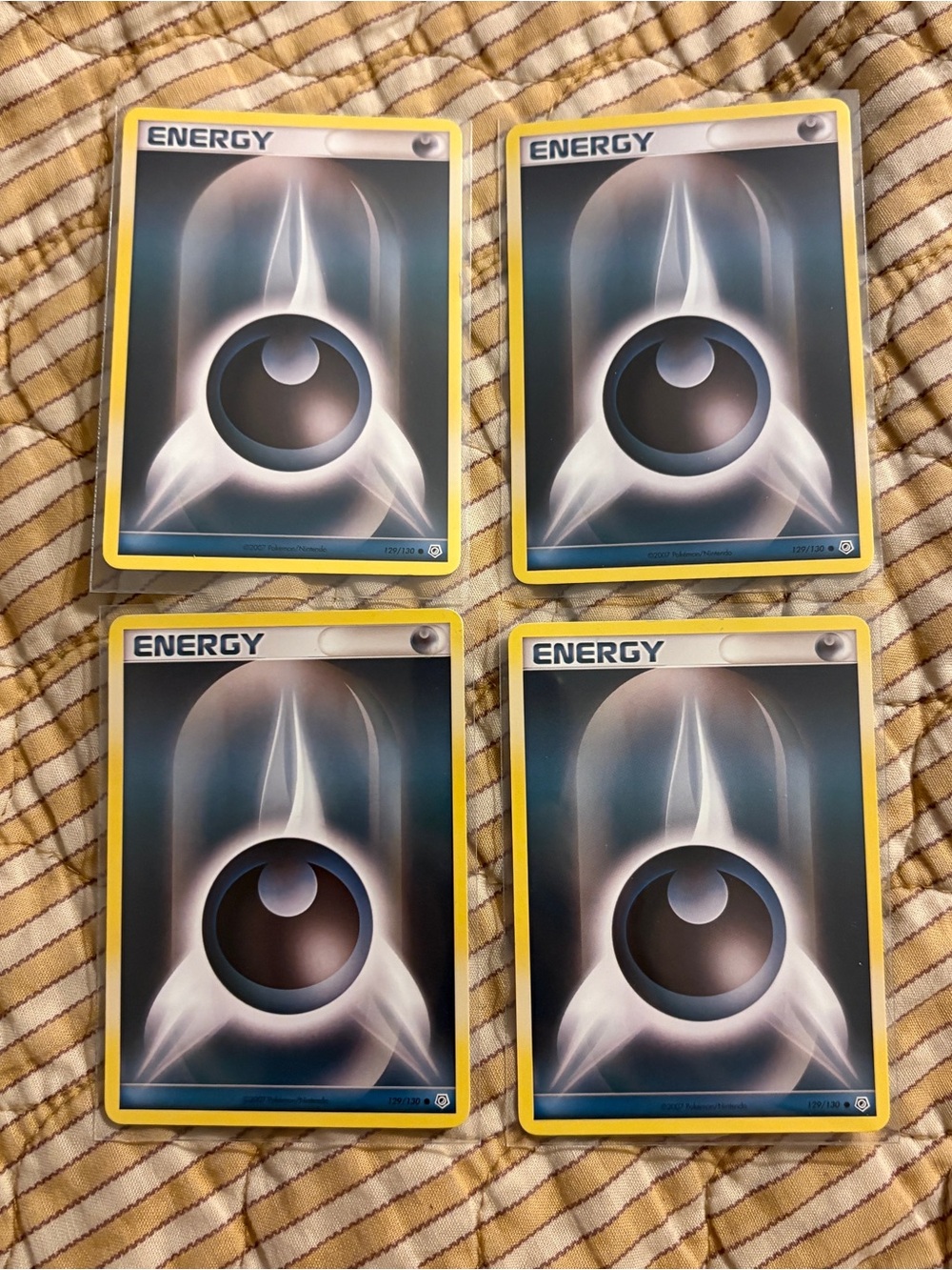 Set of 4 Pokemon TCG 2007 Dark Energy 129/130 Trading Cards LP